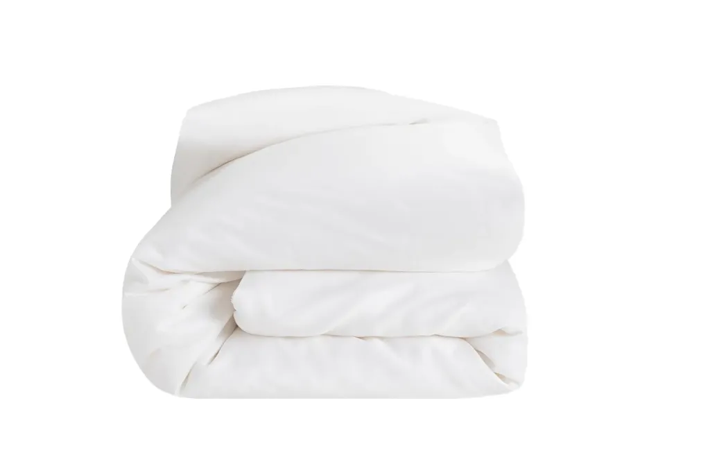 A white blanket on a white background