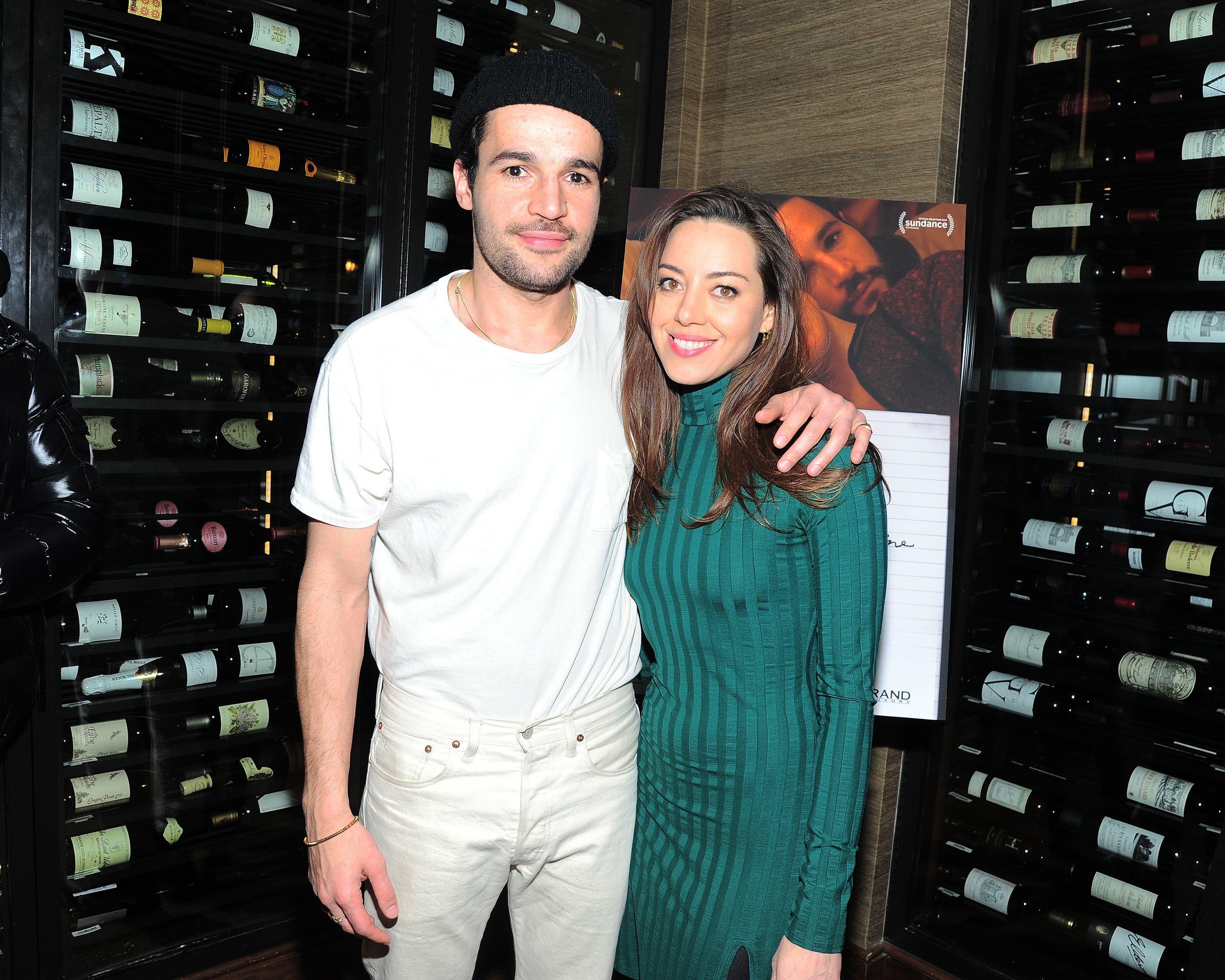Christopher Abbott and Aubrey Plaza attending a private dinner during Sundance for "Blackbear."