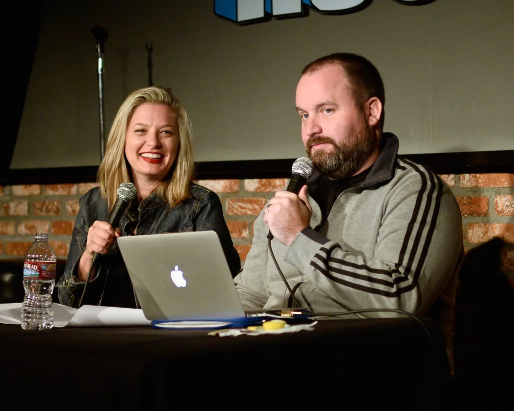 Christina Pazsitzky and Tom Segura during the 