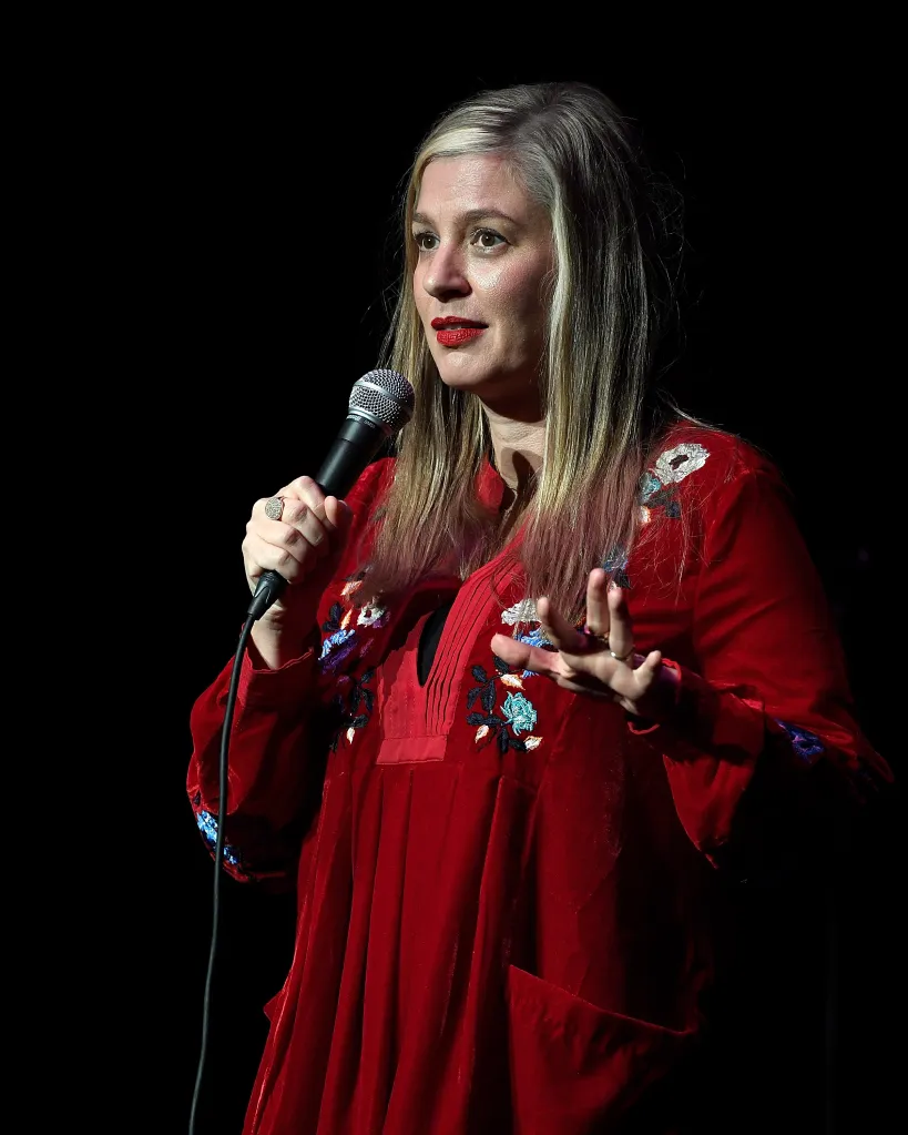 Christina Pazsitzky performing at Tom Segura's No Teeth No Entry Tour.