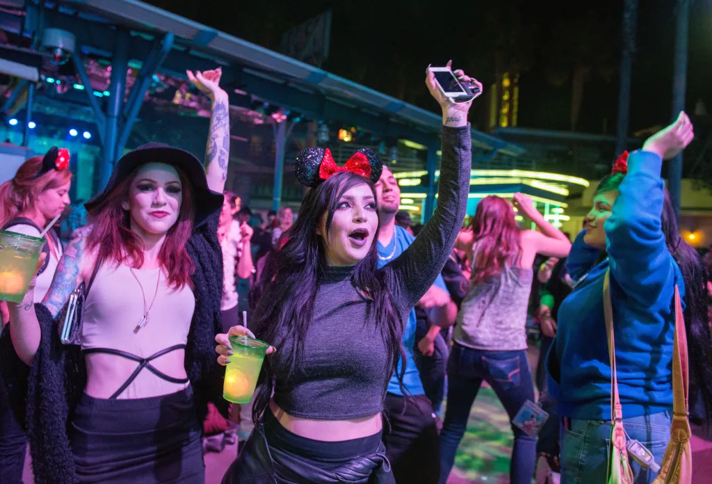 Guests dancing at Disney California Adventure's 