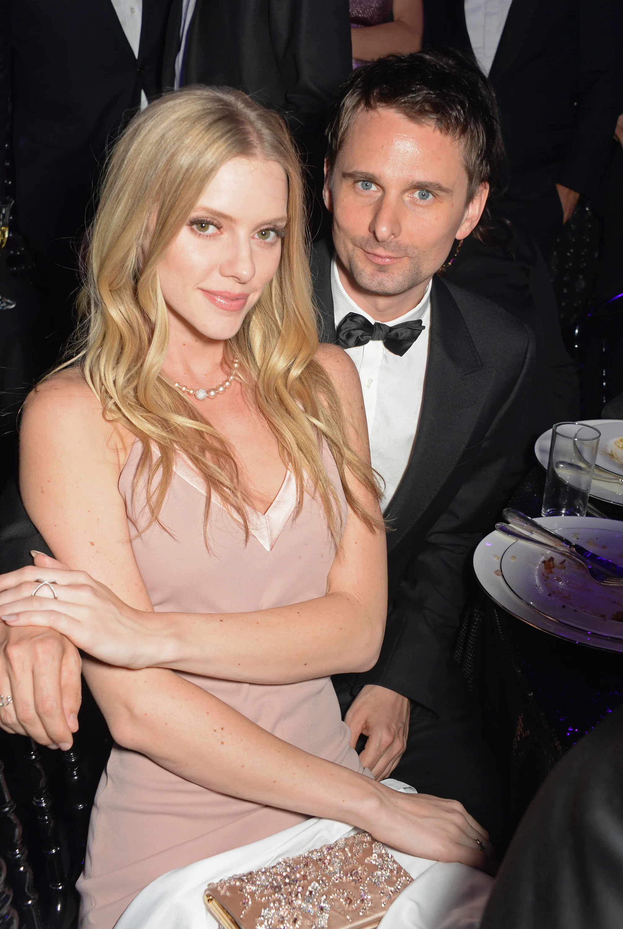 Elle Evans and Matt Bellamy attend amfAR's 23rd Cinema Against AIDS Gala.