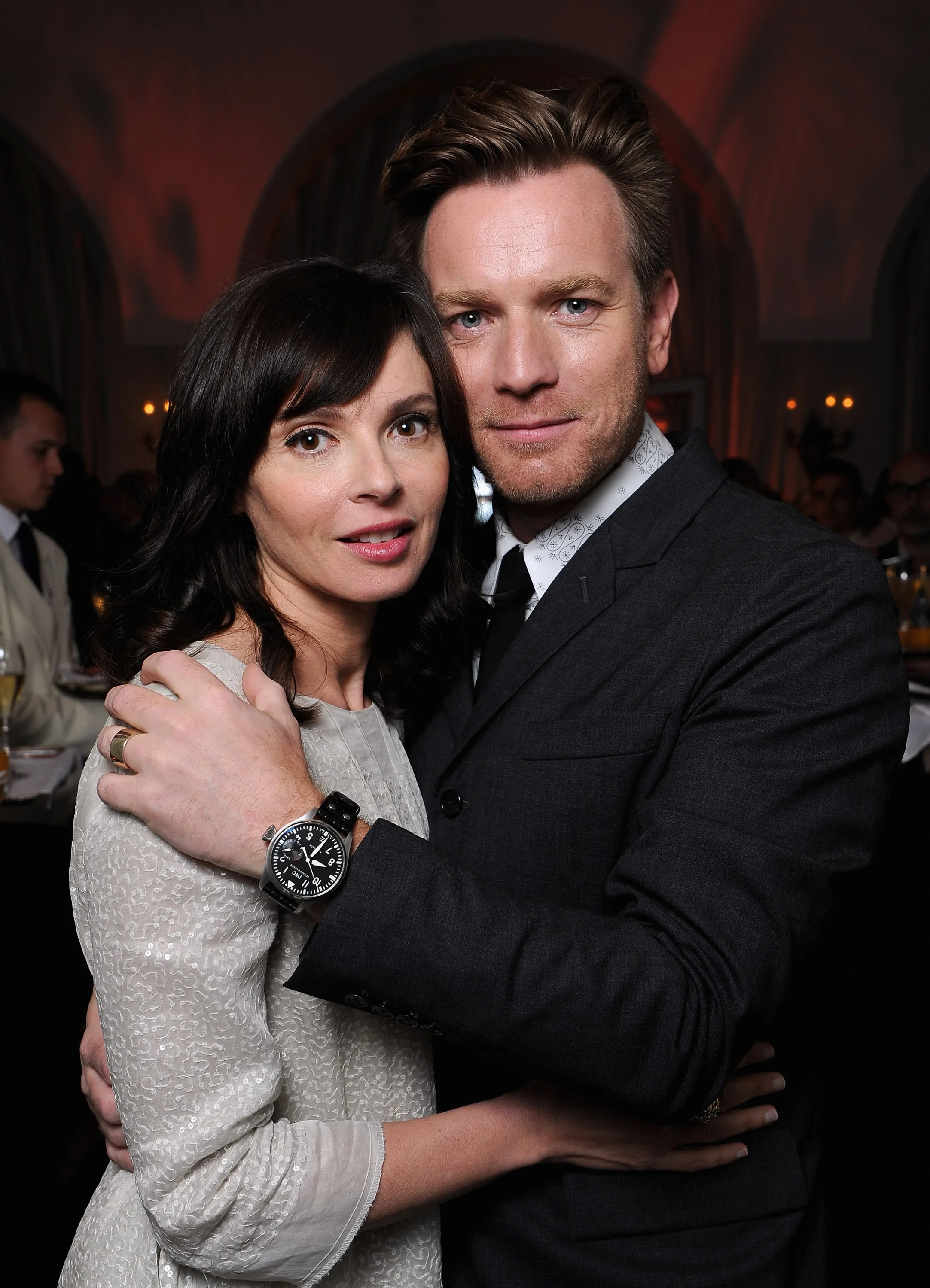 Eve Mavrakis and Ewan McGregor pose together at the Cannes Film Festival.