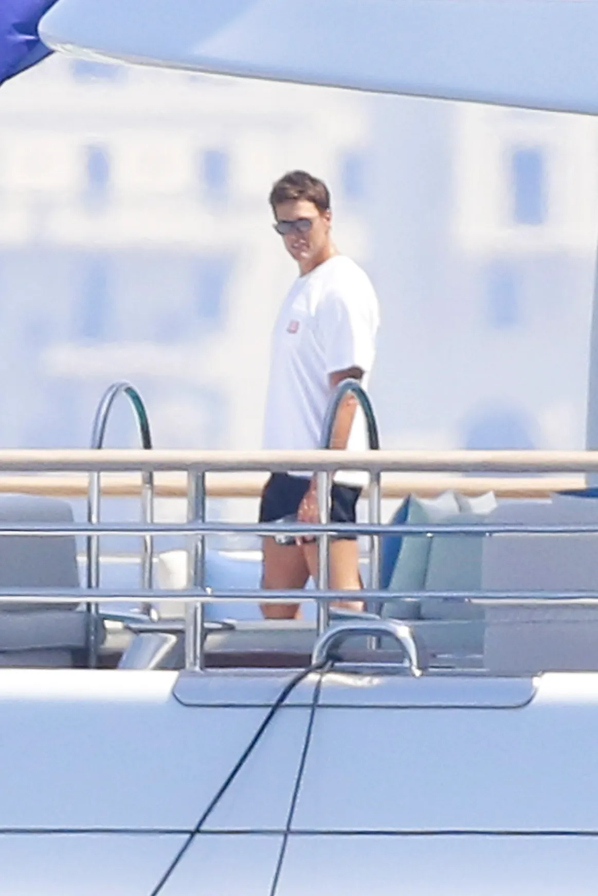Tom Brady on a yacht in the South of France.