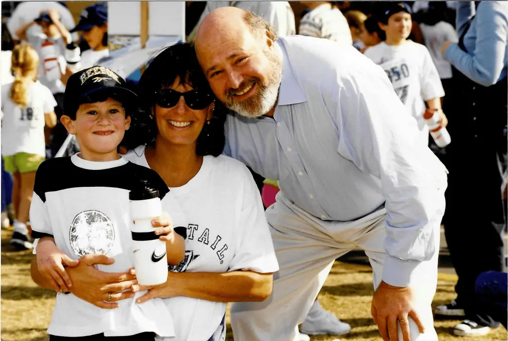 Michelle and Rob with their son.