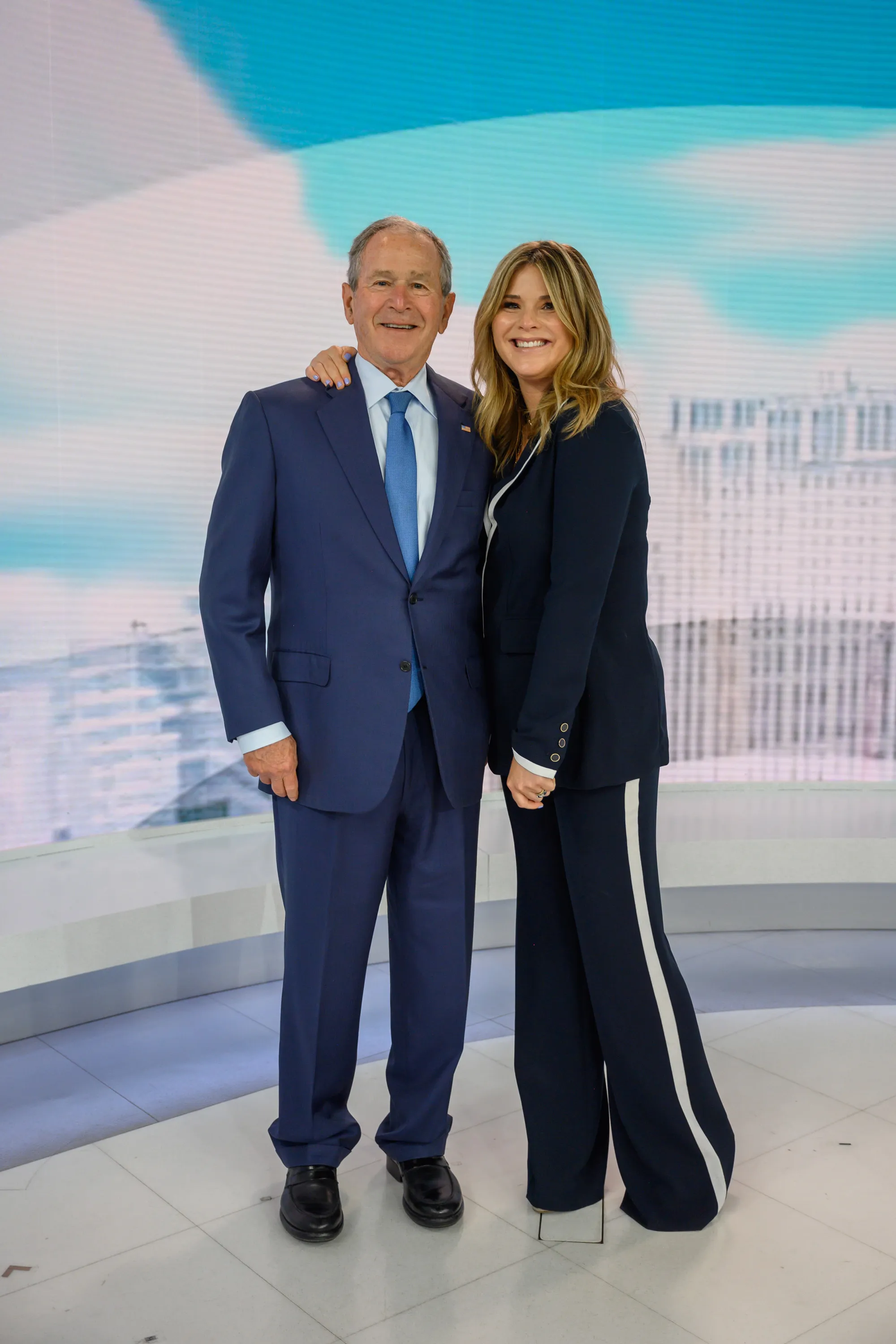 Jenna Bush Hager and George W. Bush on the Today Show in 2021.