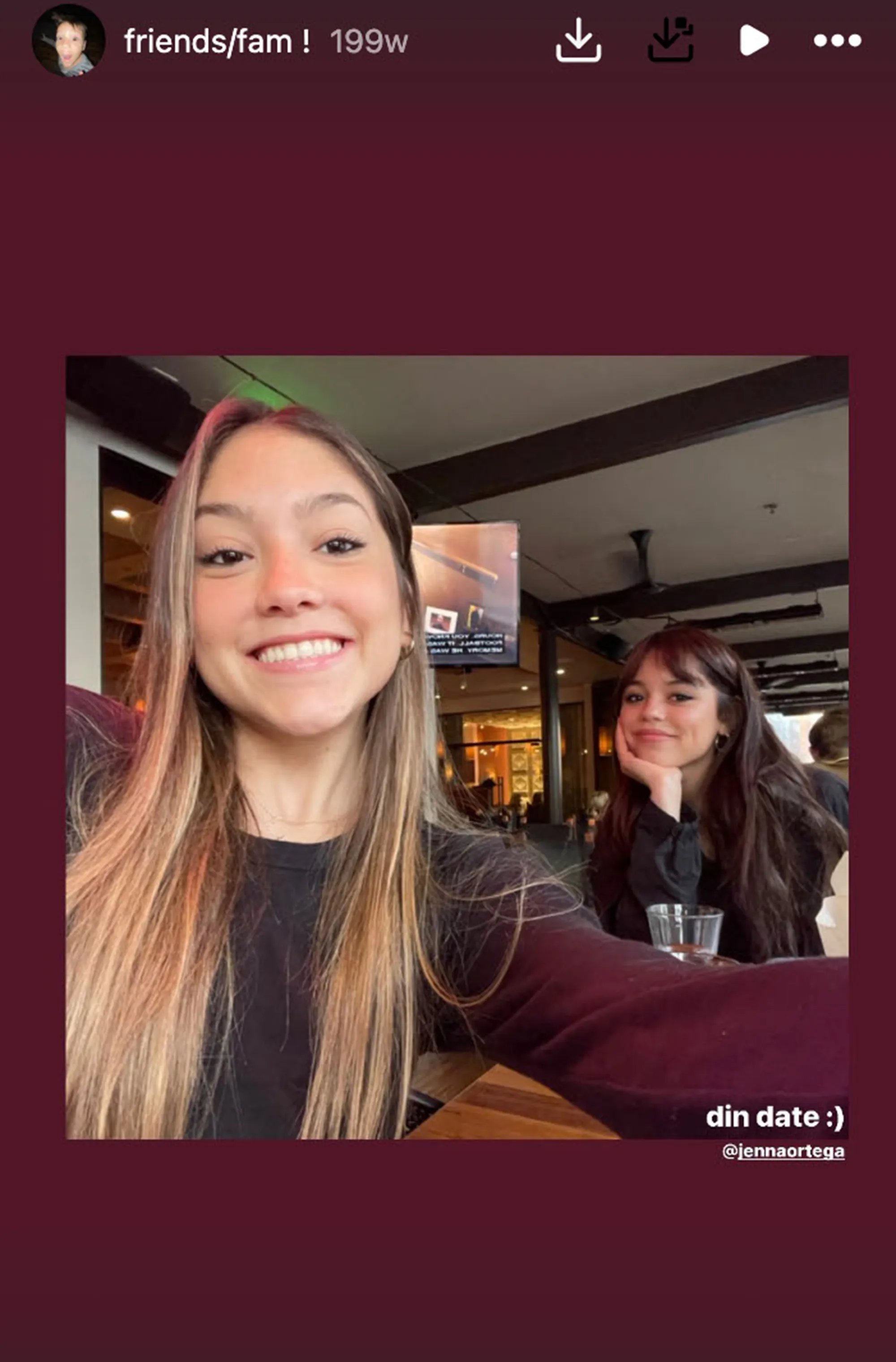 Jenna Ortega and her sister Aliyah Ortega smiling for a photo.