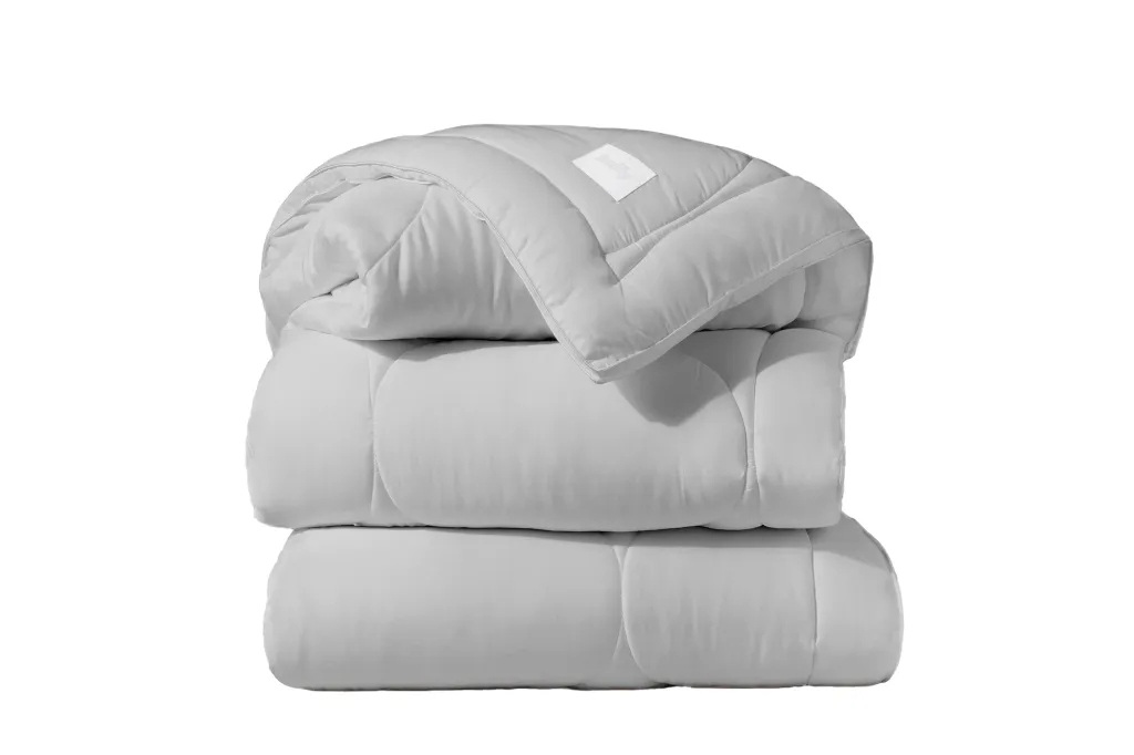 A stack of white blankets