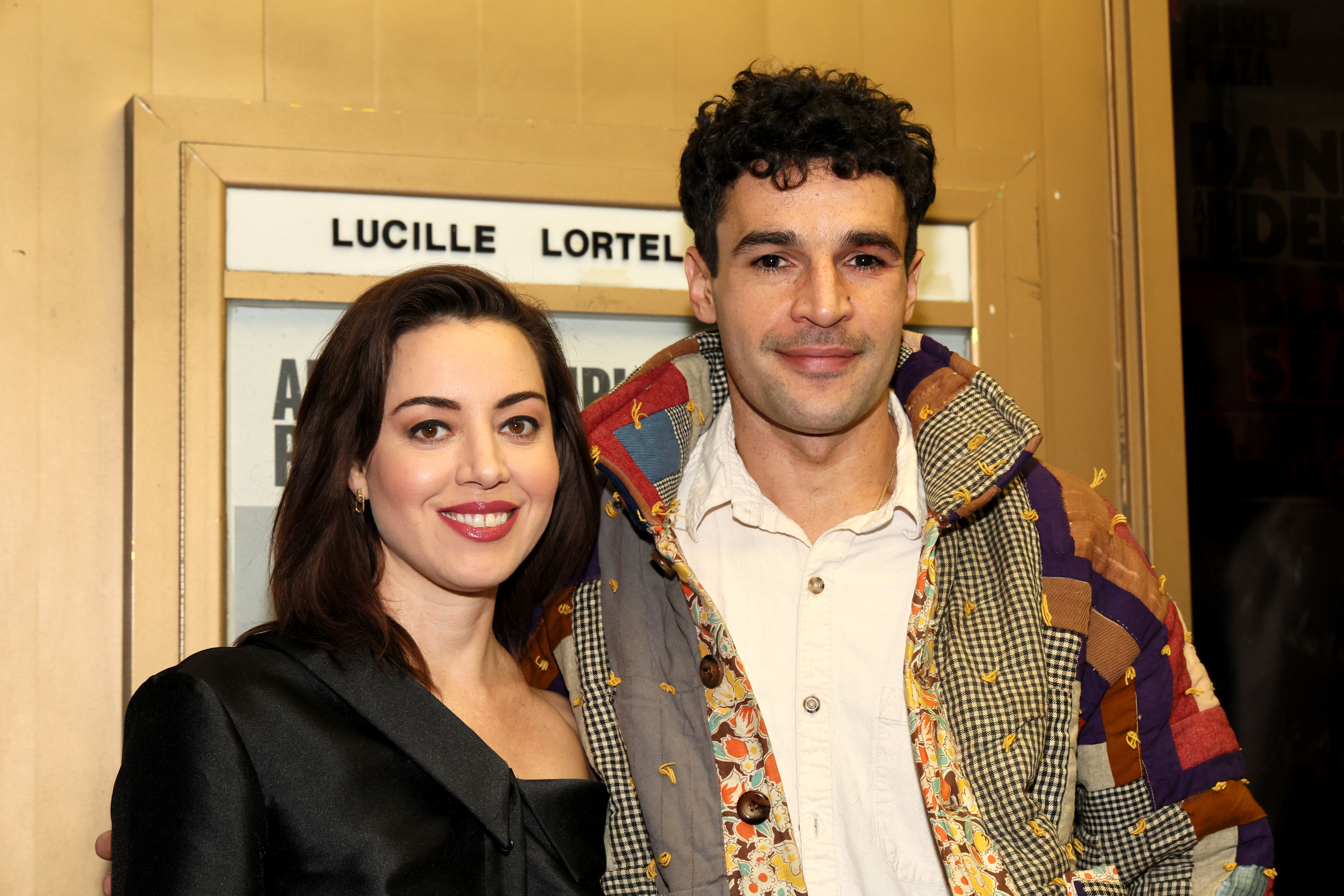 Aubrey Plaza and Christopher Abbott attending "Danny And The Deep Blue Sea" Opening Night.