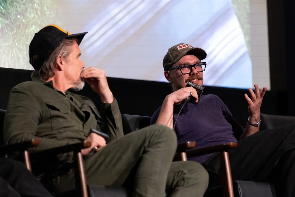 Ethan Hawke and Ellar Coltrane at the "Boyhood" Q&A.