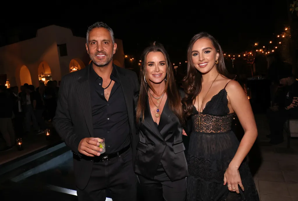 Mauricio Umansky, Kyle Richards, and Alexia Umansky attend the "Buying Beverly Hills" premiere party.