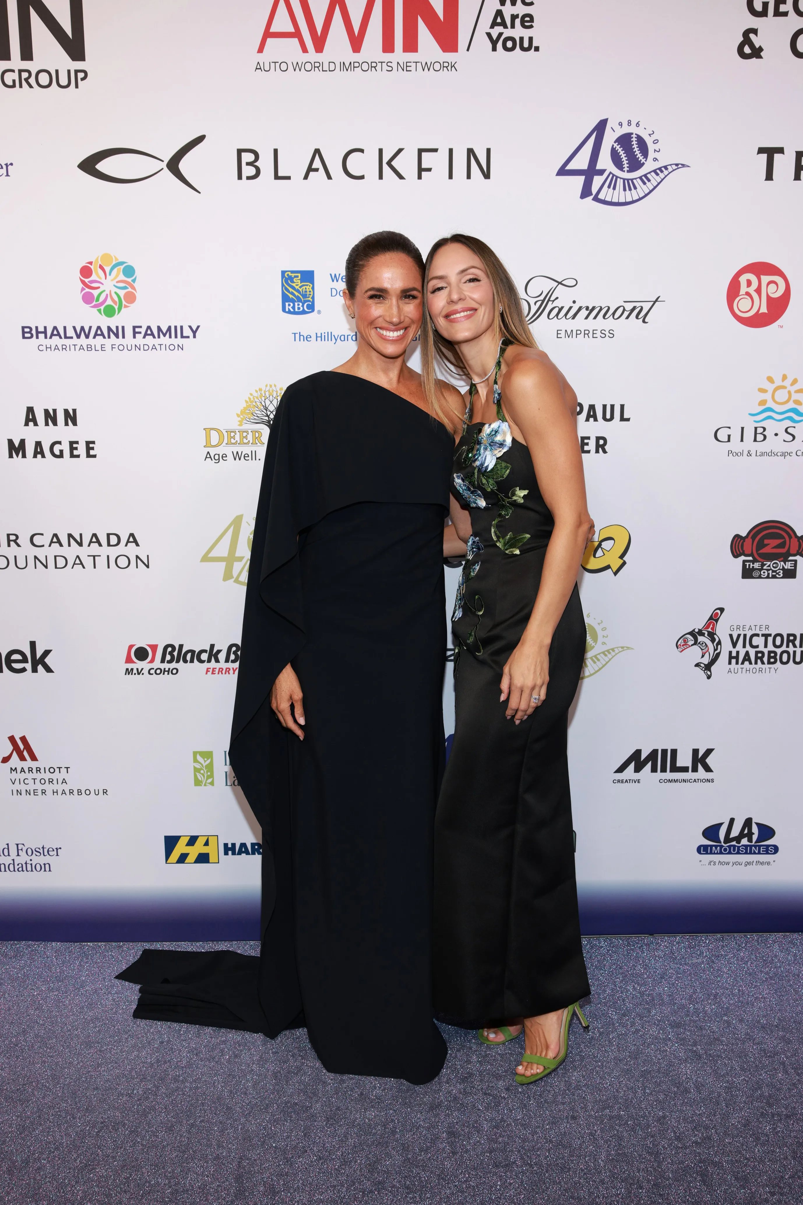 Meghan, Duchess of Sussex and Katharine McPhee attend the David Foster Foundation 40th Anniversary Celebration.