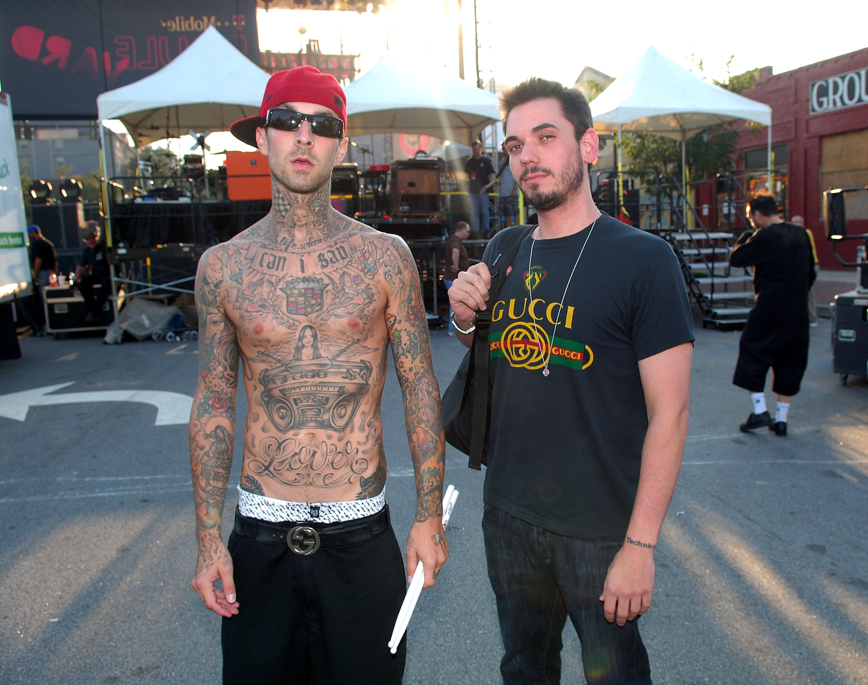Travis Barker and DJ AM 