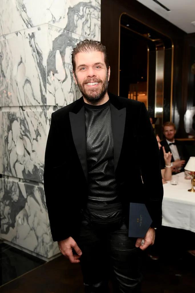 Perez Hilton poses at the Fontainebleau Las Vegas Star-Studded Grand Opening Celebration.