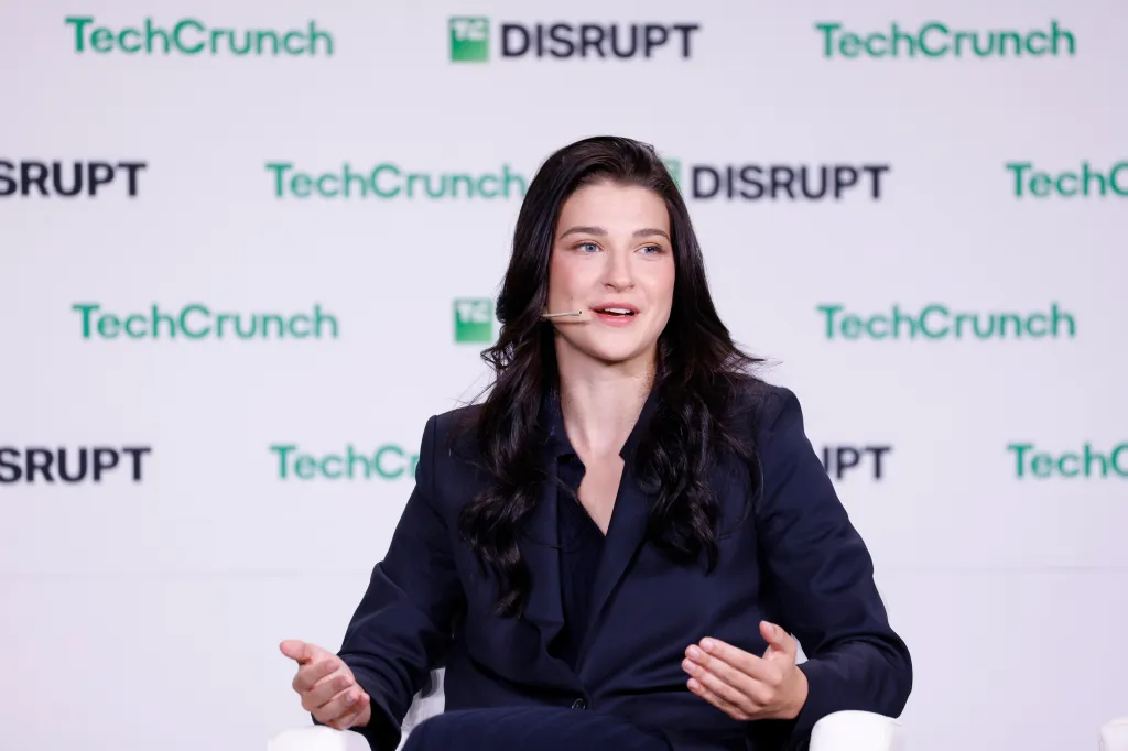 Phoebe Gates, Co-Founder of Phia, speaks onstage at TechCrunch Disrupt 2025.