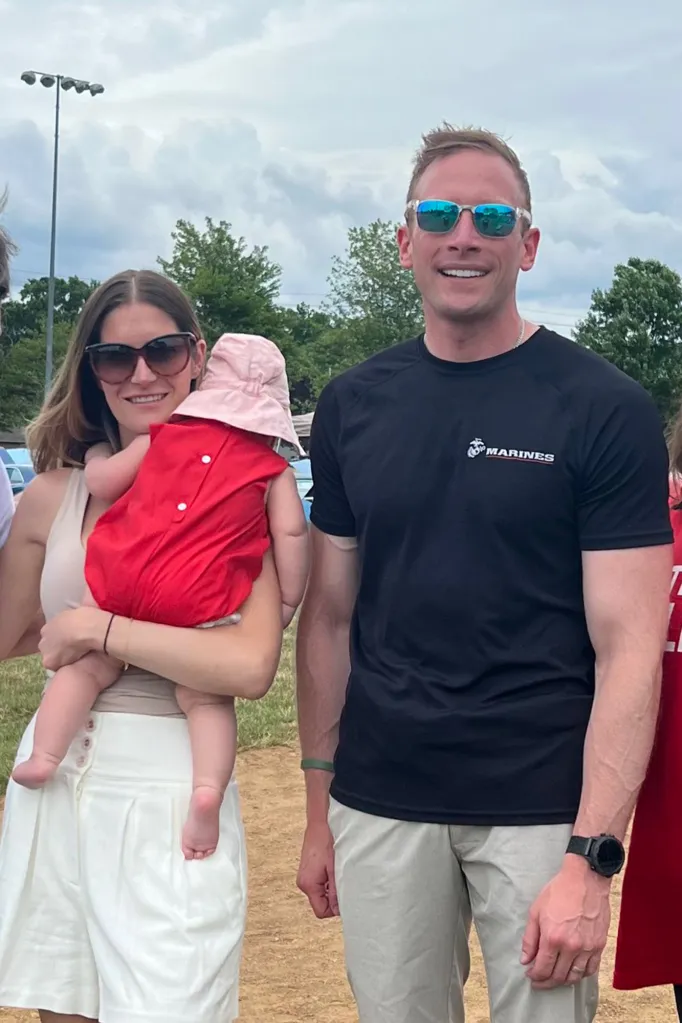 Rep. Max Miller, his now ex-wife Emily Moreno, and their daughter Ruth.