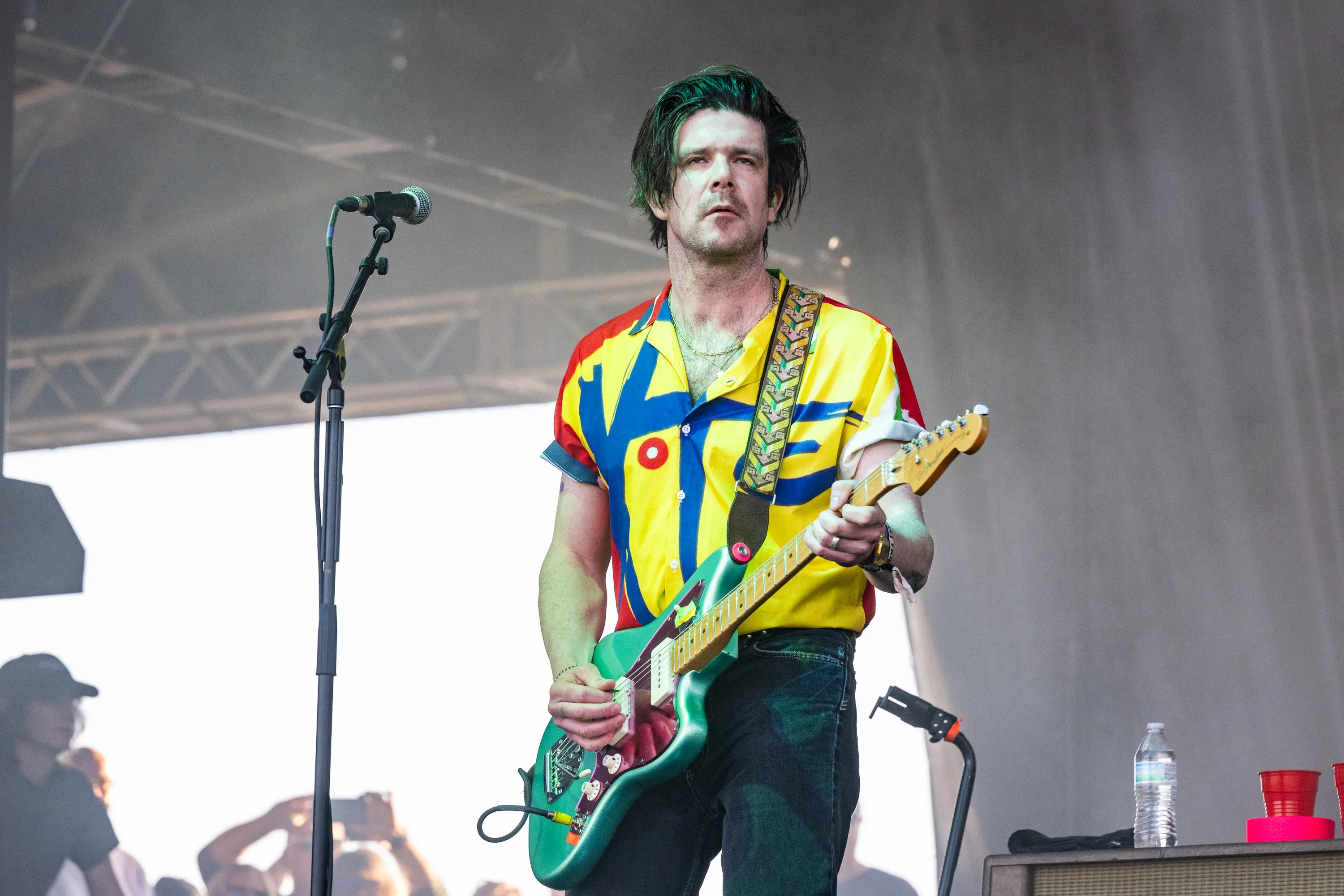 Simon O'Connor of Modest Mouse performs live on stage.