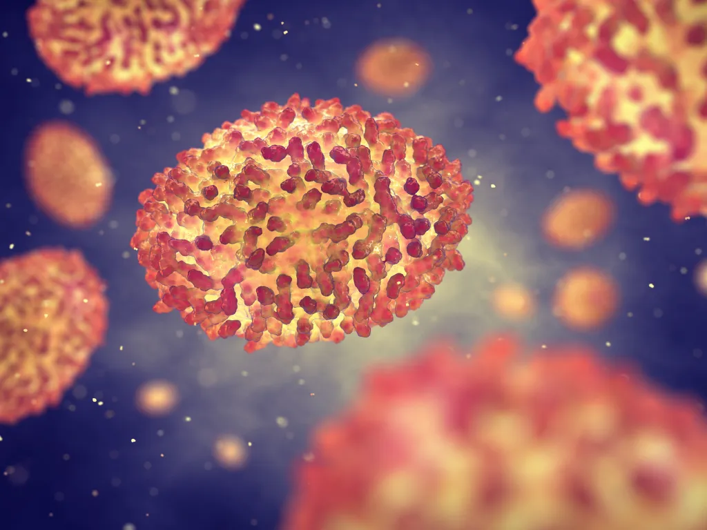 Illustration of Variola virus, also known as smallpox.