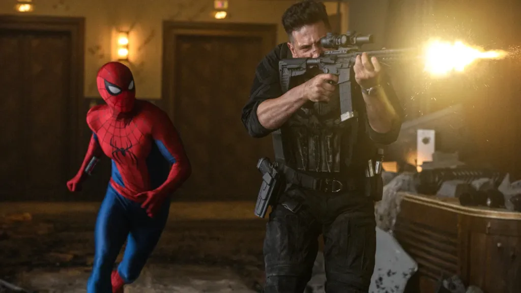 Jon Bernthal and Tom Holland in