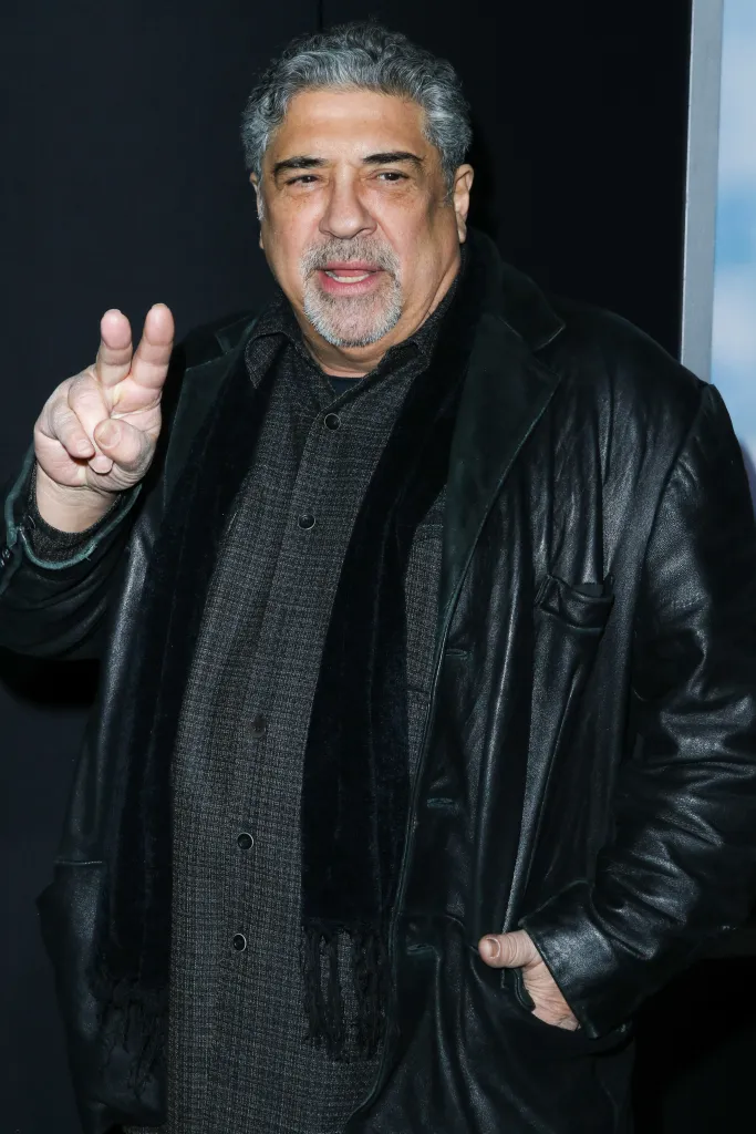 Actor Vincent Pastore on the red carpet at the "Chappie" premiere.