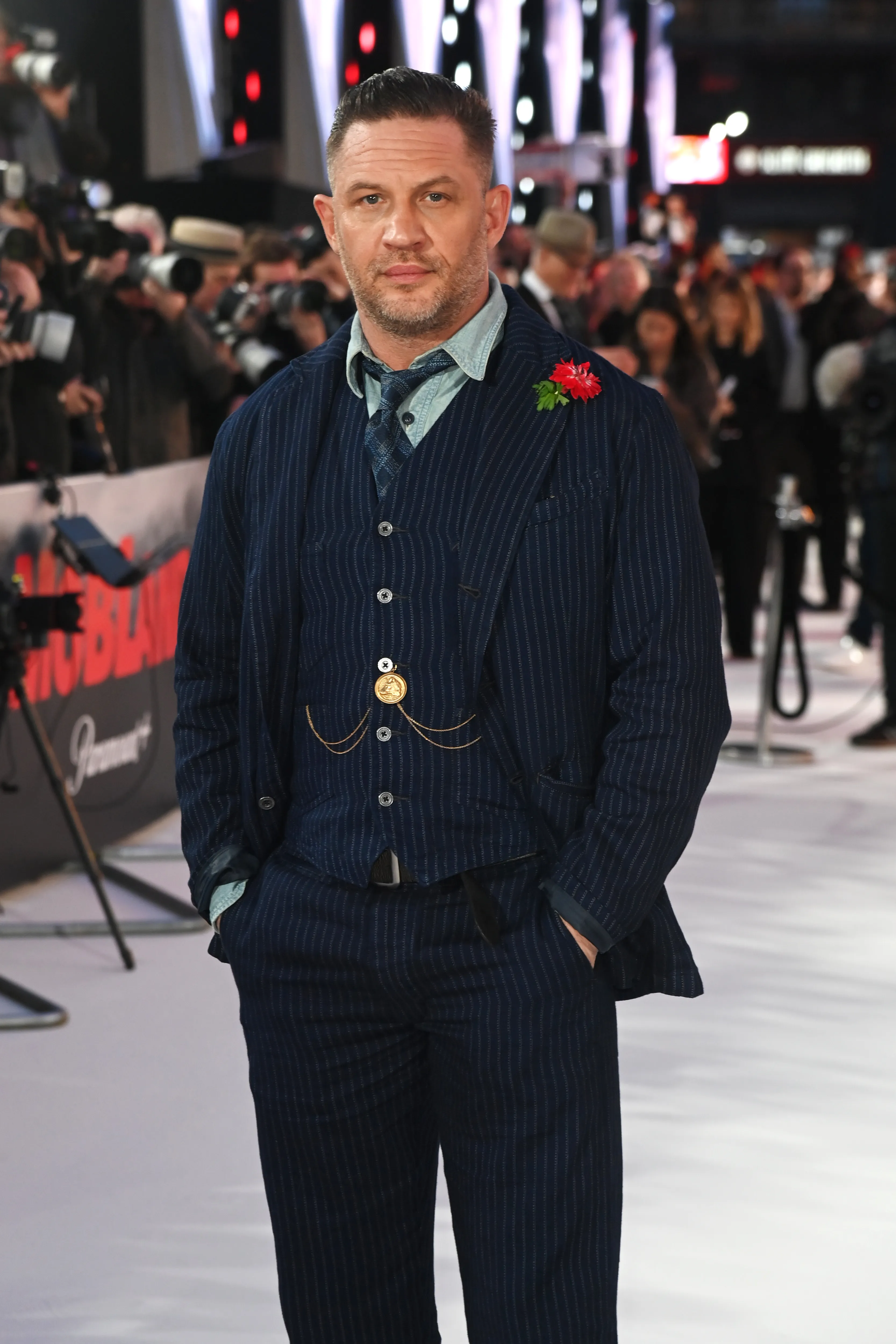 Tom Hardy attends the Global Premiere of "MobLand."
