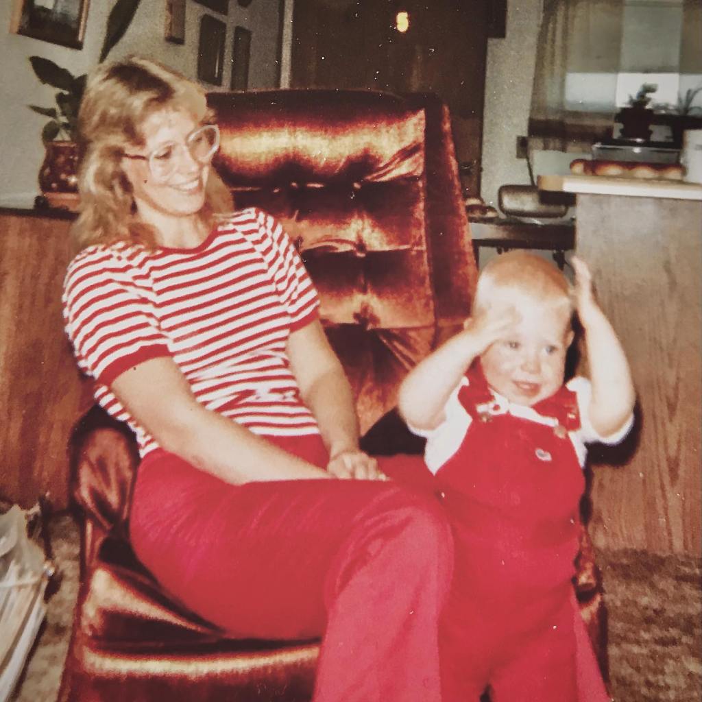 Tyler Duckworth with his mom Joni.
