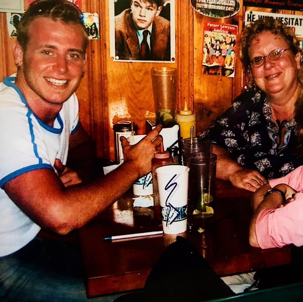 Tyler Duckworth with his mother Joni.