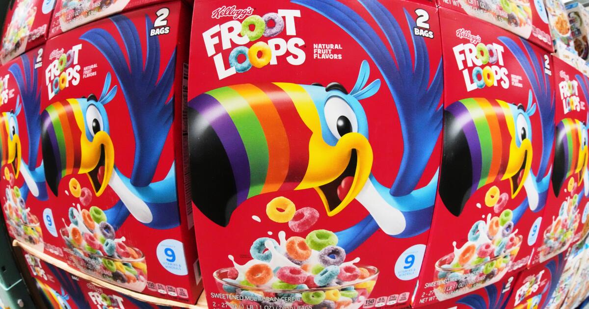 Kellogg says it’s removing artificial dyes from cereals by the end of this year