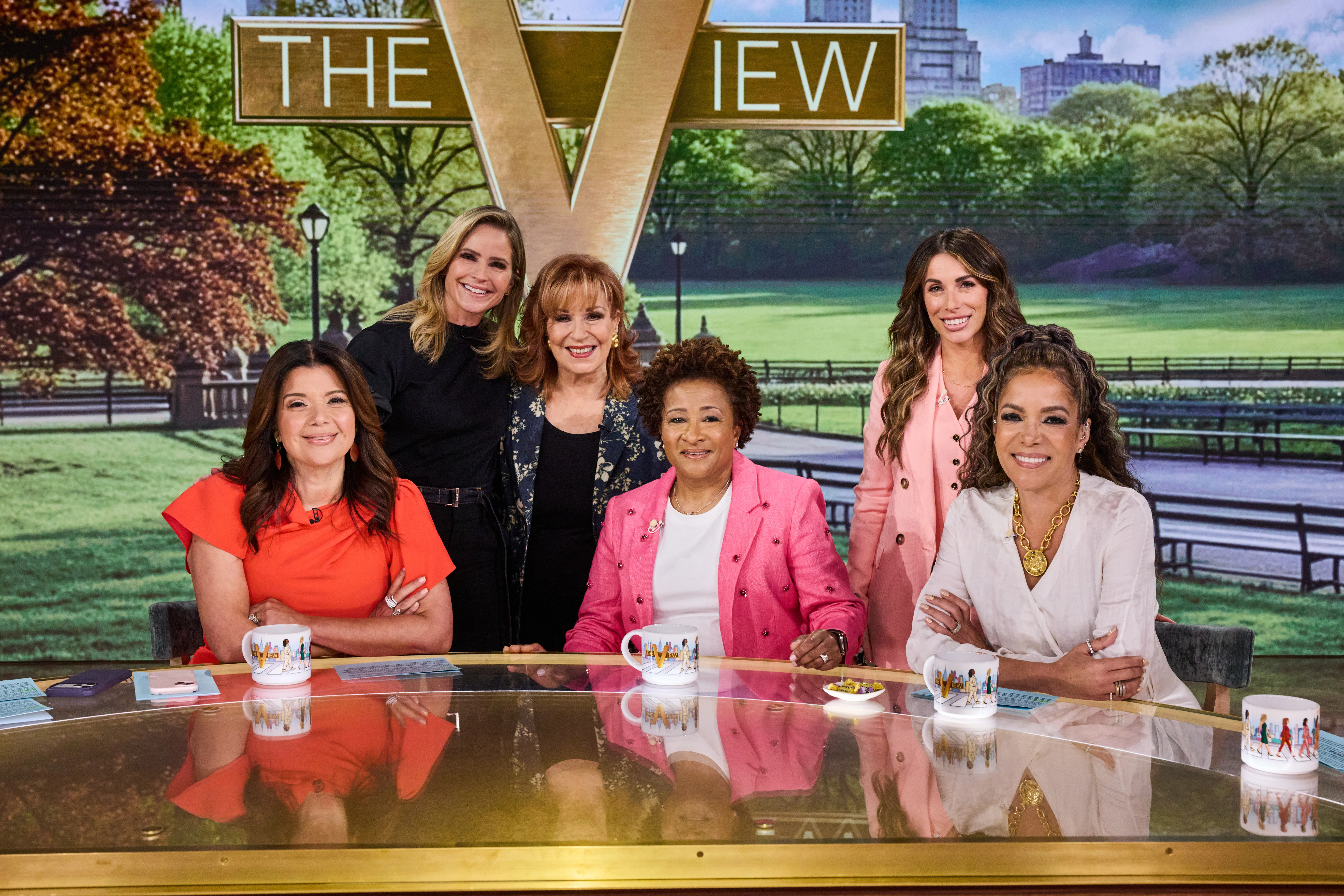 Wanda Sykes, Ana Navarro, Sara Haines, Joy Behar, Alyssa Farah and Sunny Hostin. 