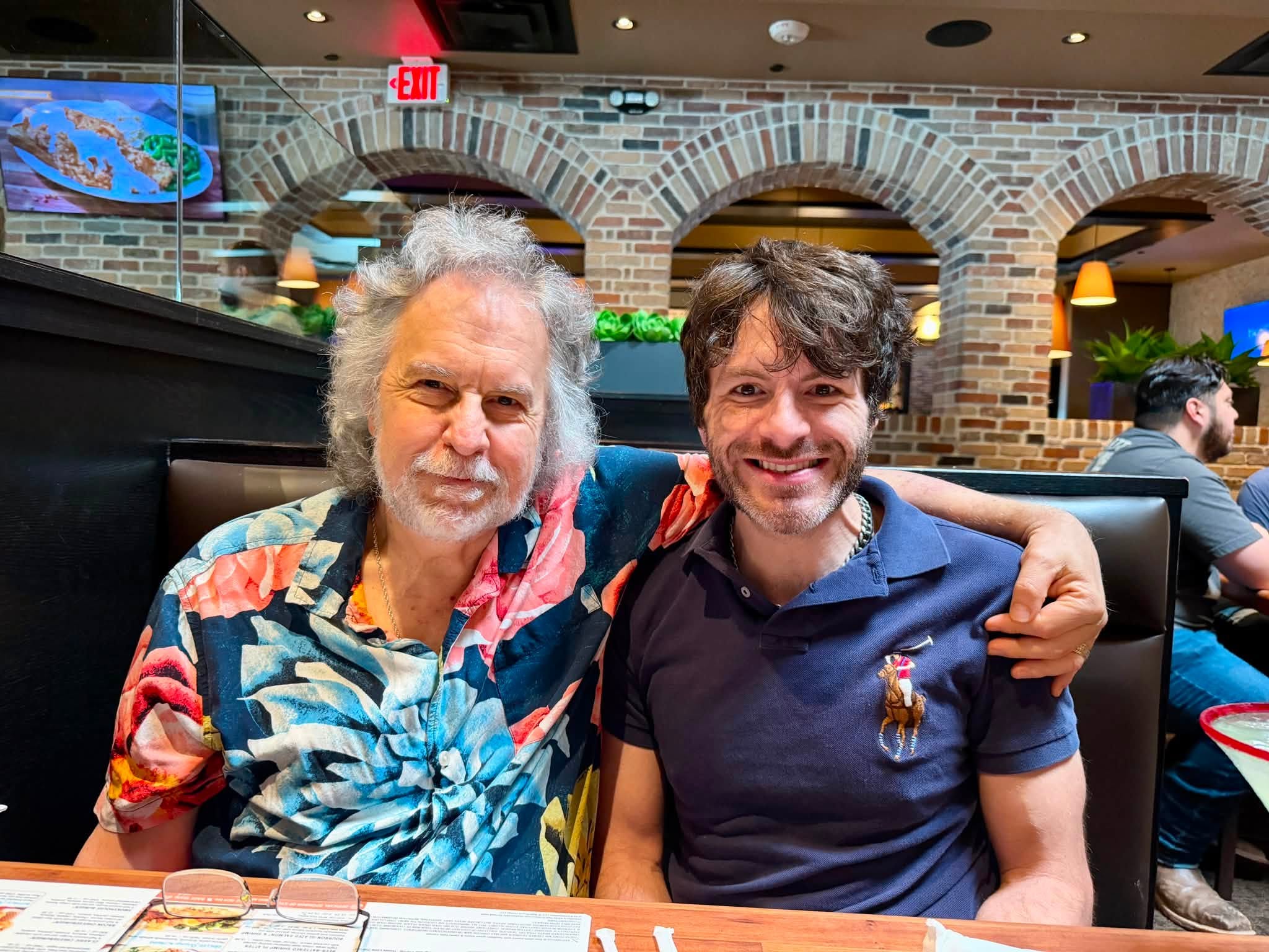 Tommy Detamore with his son