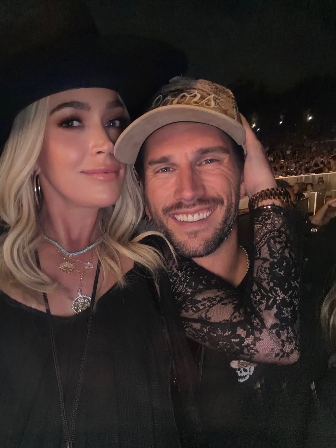 Teddi Mellencamp and her new boyfriend at a concert.